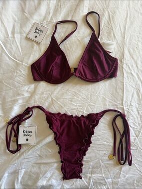 Kulani Kinis Sangria Set NWT Small top Medium Bottom